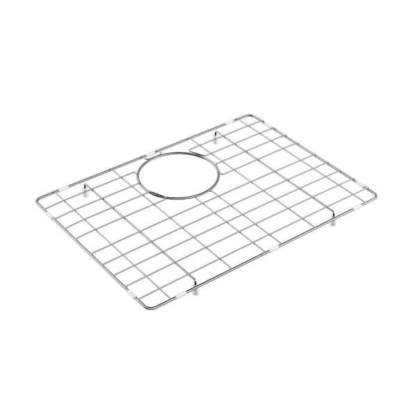 Denbigh Crisp White Ceramic 21 in. Single Bowl Farmhouse Apron Kitchen Sink with Bottom Grid and Pop-up Drain