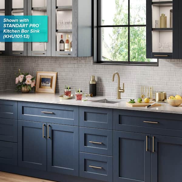 Oletto Single-Handle Kitchen Bar Faucet in Spot Free Antique Champagne Bronze