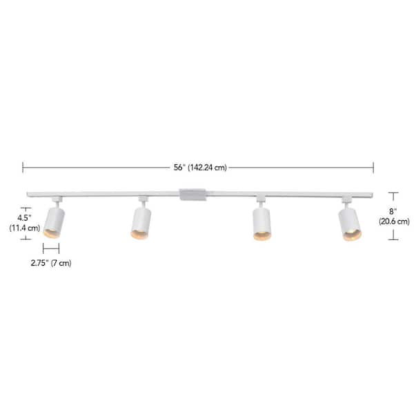 Tribeca 4.67 ft. 4-Light Matte White Linear Track Lighting Kit