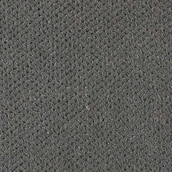 Pretty Penny  - Rolling Thunder - Gray 50 oz. Triexta Pattern Installed Carpet