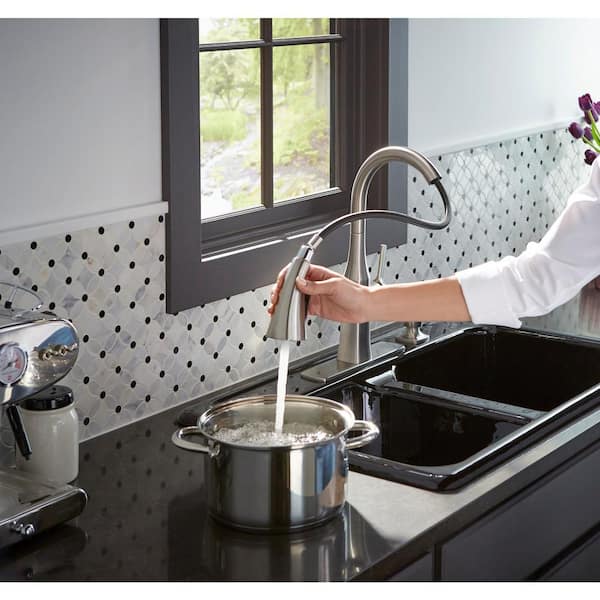 Rubicon Single-Handle Pull-Down Sprayer Kitchen Faucet in Vibrant Stainless