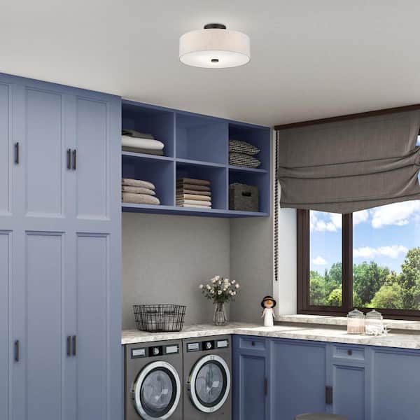 Somerhill 3 Light English Bronze Semi Flush Mount