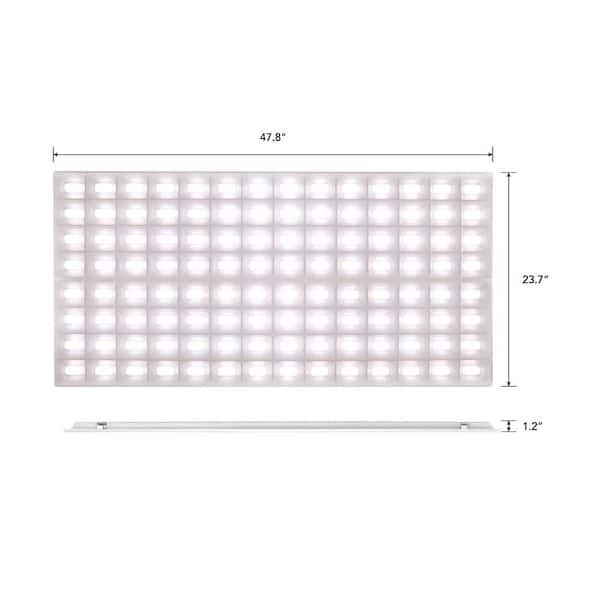 2 ft. x 4 ft. 5000 Lumens Integrated LED White Honeycomb Backlit Recessed Panel Light 4000K