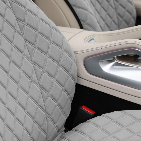 Prestige79 47 in. x 1 in. x 23 in. Diamond Stitch Neosupreme Front Car Seat Cover Set