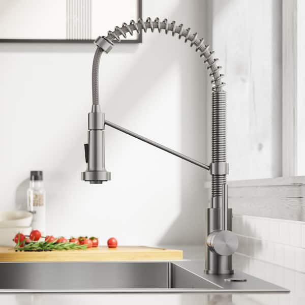 Loften All in One 33 in. Drop In/Undermount Single Bowl 18-Gauge Stainless Steel Kitchen Sink with Pull Down Faucet
