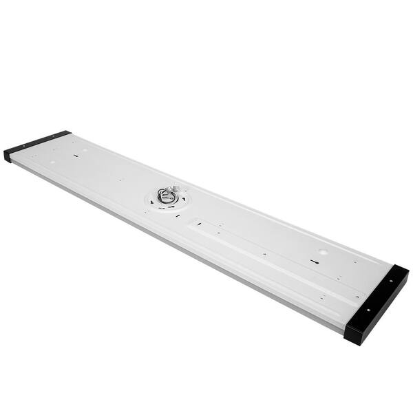 48 in. x 10 in. 4200 Lumens Matte Black Wood End Caps Integrated LED Panel Light 3000K 4000K 5000K Dimmable (4-Pack)