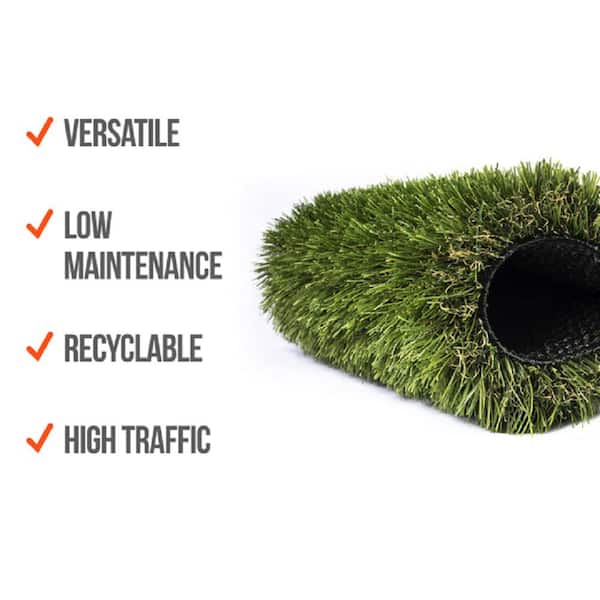 Verde 15 ft. Wide x Cut to Length Green Artificial Grass Carpet