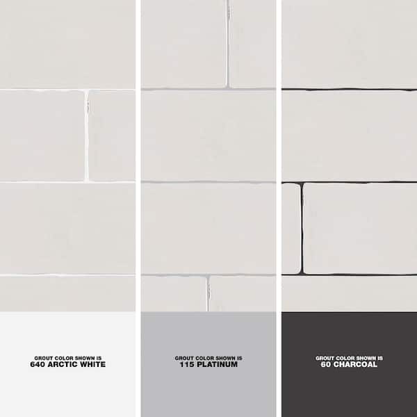 Cotton Blossom White 2.5 in. x 9.75 in. Glossy Textured Ceramic Wall Tile (5.38 sq. ft./Case)