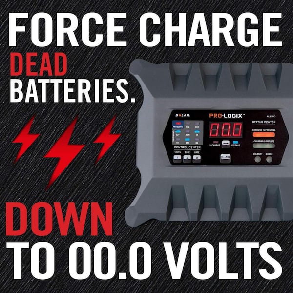 6/12-Volt 10 Amp Intelligent Battery Charger, Battery Maintainer and Stable Power Supply