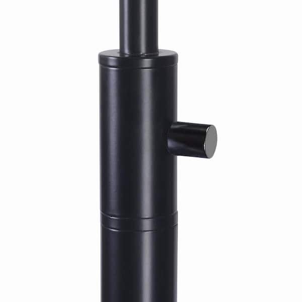 Highstone 63 in. Black Indoor Floor Lamp with Opal Globe Shade