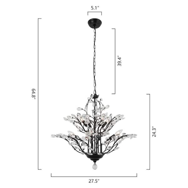 Chicago 8-Light Unique Traditional Chandelier with Crystal Accents