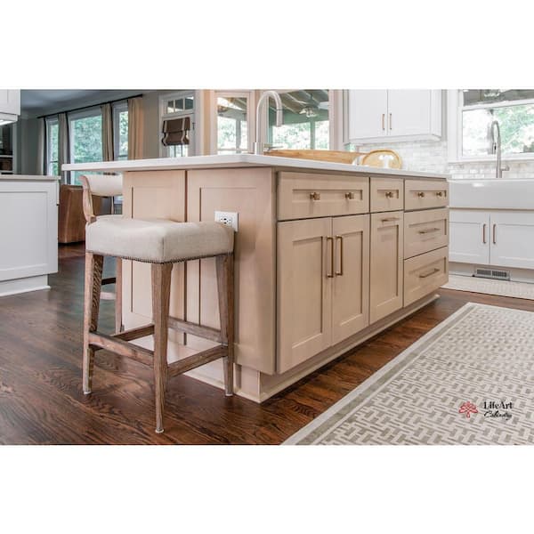 Lancaster Shaker Assembled 30x34.5x24 in. Base Cabinet with 3 Drawers in Stone Wash