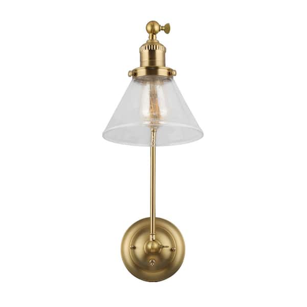 Augustin Wall Mount Sconce in Satin Gold