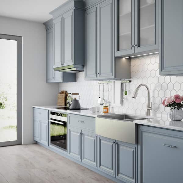 Standart PRO Farmhouse Apron-Front Stainless Steel 33 in. Double Bowl Kitchen Sink