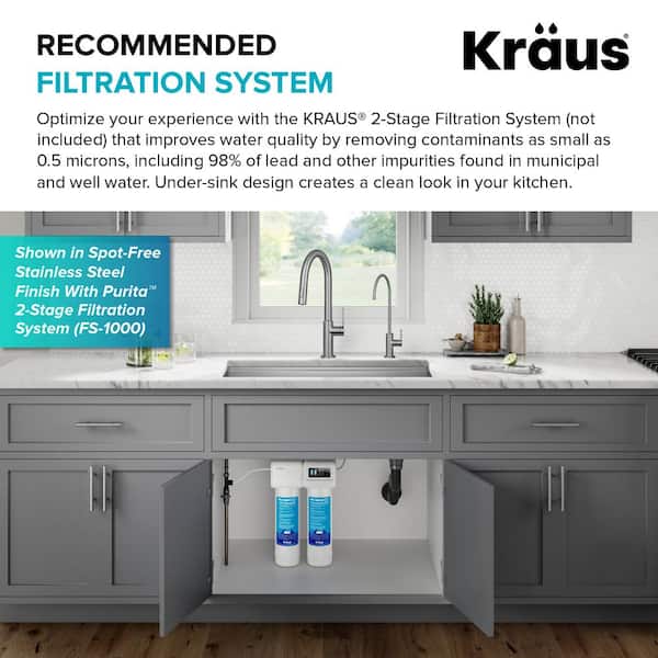 Oletto Single Handle Beverage Faucet in Brushed Brass