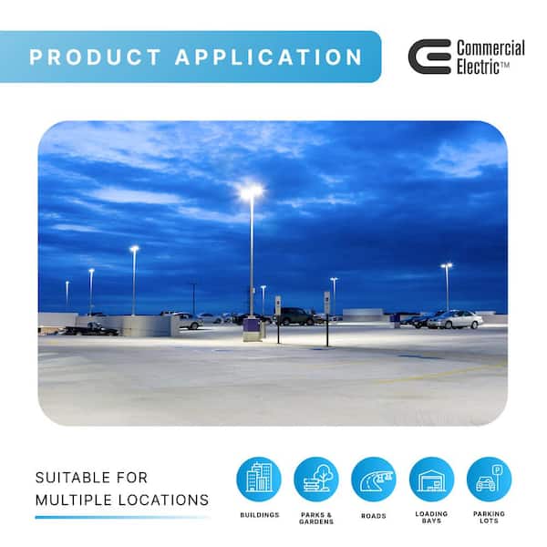 400W Equivalent Integrated LED Commercial Bronze Dusk to Dawn Area Light, 21,000 Lumens, 4000K