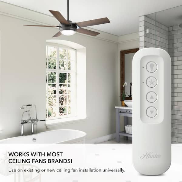Universal 3 Speed Damp Rated Ceiling Fan Handheld Remote Control White
