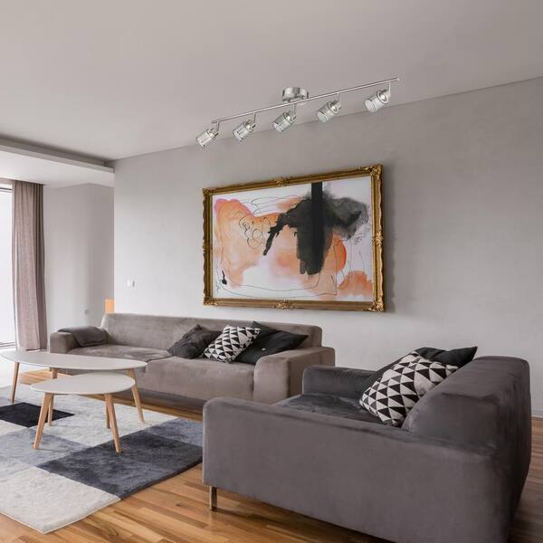 Temmar 3.25 ft. Brushed Nickel Integrated LED Track Lighting Kit