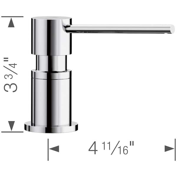 Lato Deck-Mounted Soap and Lotion Dispenser in Chrome