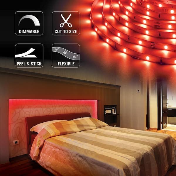 RibbonFlex Pro 24-Volt Red LED Strip Light Tape 30 LED/m 16 ft. (5m)