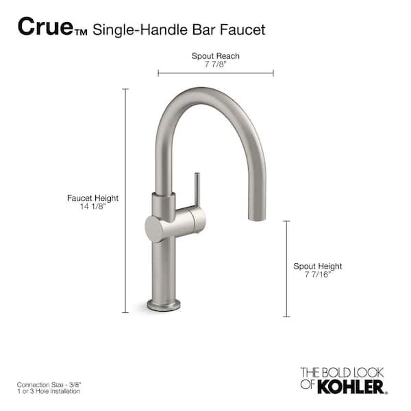 Crue Single-Handle Bar Faucet in Vibrant Brushed Moderne Brass