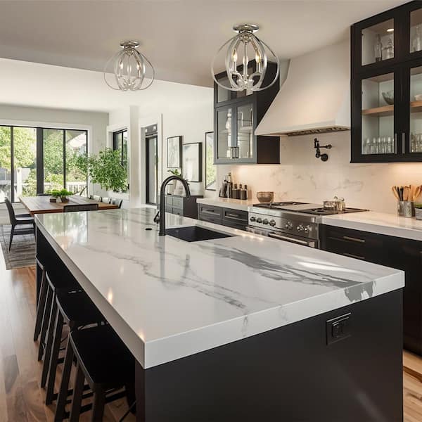 Tilbury 3-Light Polished Nickel Semi Flush Mount