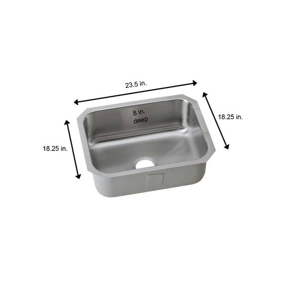Avenue Undermount Stainless Steel 24 in. Single Bowl Kitchen Sink