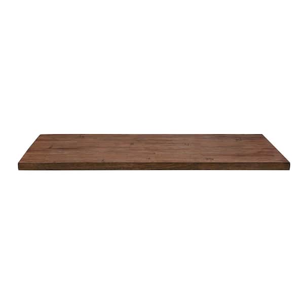 6 ft. L x 25 in. D Finished Distressed Eucalyptus Butcher Block Standard Countertop in UV Finish With Live Edge