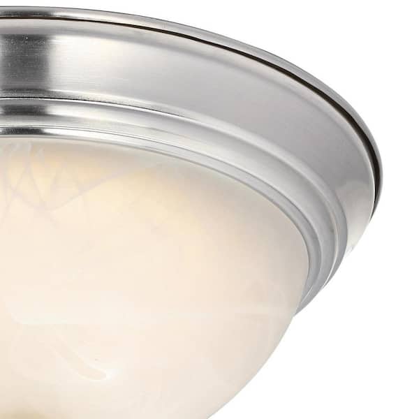 60-Watt Brushed Nickel Integrated LED Flush Mount