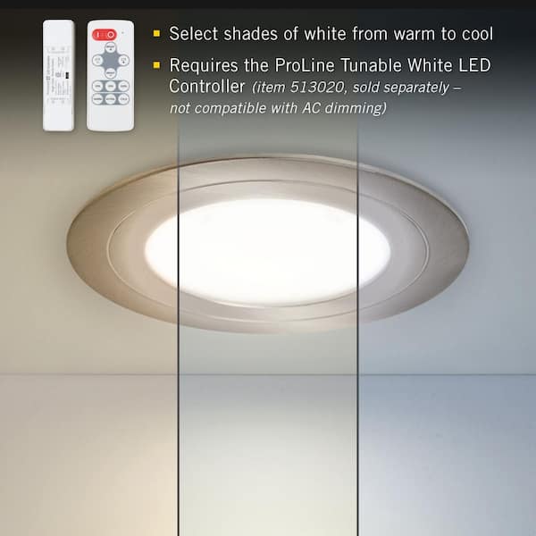 PureVue Tunable LED Undercabinet Puck Light, CCT 2700K - 5000K, Matte White