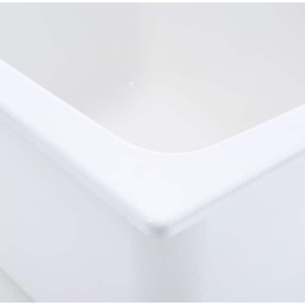 22 in. x 25 in. x 13.75 in. Molded Fiberglass Drop in Utility Sink in White