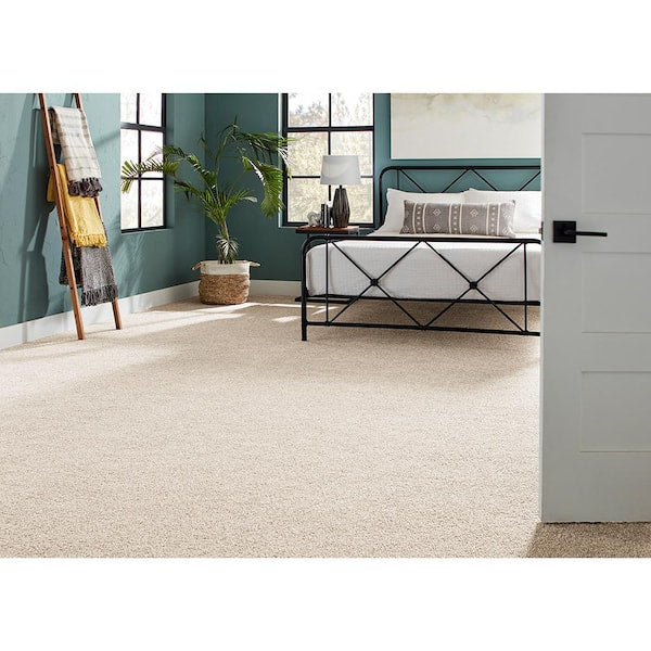 Huntcliff II Sand Swept Beige 39 oz. Triexta Texture Installed Carpet