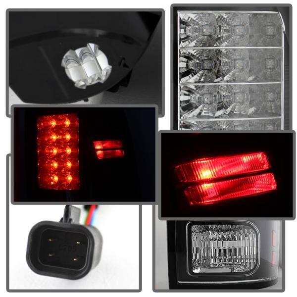 Dodge Ram 1500 13-18 / Ram 2500/3500 13-18 LED Tail Lights -( Not Compatible With Incandescent Model ) - Black
