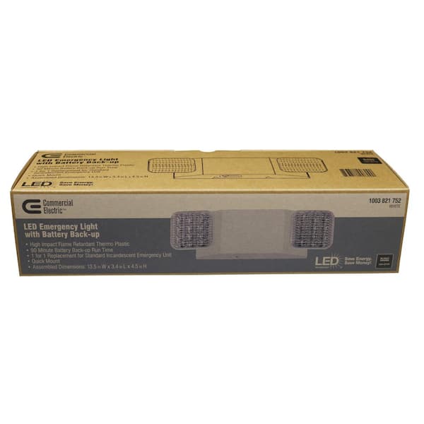 Rectangle 11-Watt Equivalent Integrated LED White Emergency Light with Ni-Cad 6.0-Volt Battery