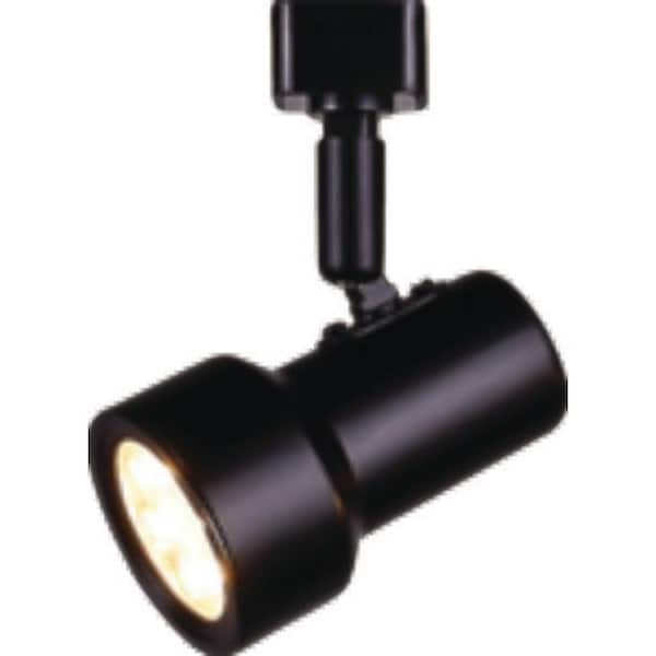 1-Light Black Integrated LED Linear Track Lighting Mini Step Head