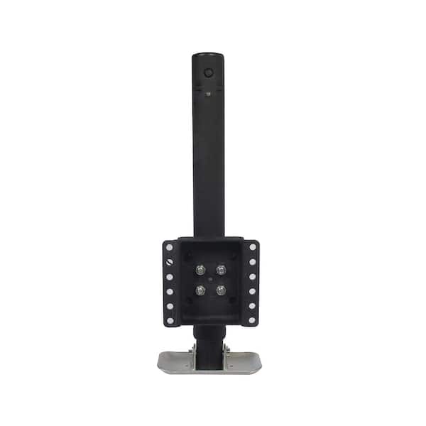 Blackout 2000 lbs. Signature Black Wrinkle Powder Coat Side Wind Swivel Mount Jack 15 in. Travel