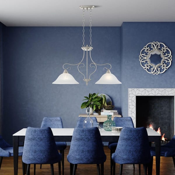 Coronado 2 Light Brushed Nickel Island