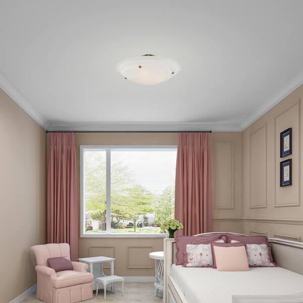 Oasis 4 Light Antique Brass Semi Flush Mount