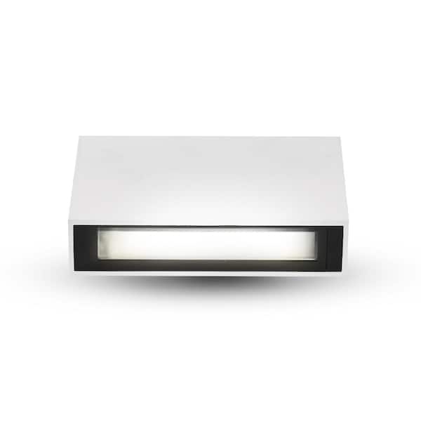 Slice 6.25 in. 3000K Integrated LED Dimmable Surface Wall Washer Downlight 100-277V ETL Certified IC Rated Beam 65 White