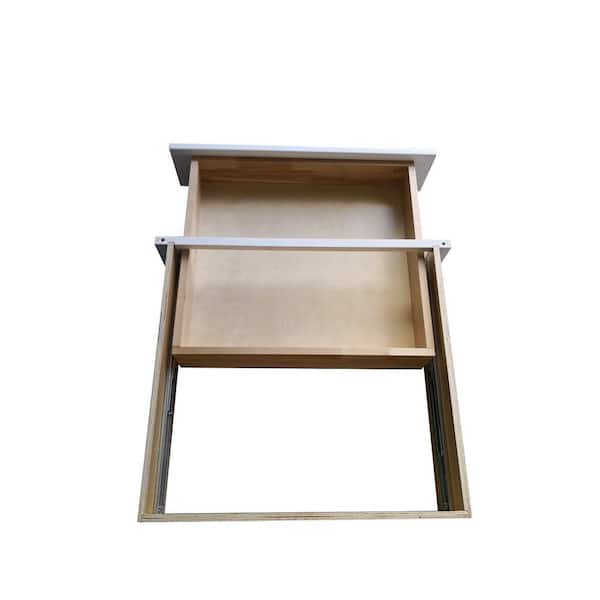 Ready to Assemble Shaker 30x7x21 in. Base Knee Drawer in White