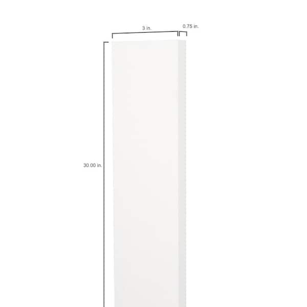 3 in. W x 30 in. H Cabinet Filler in Satin White