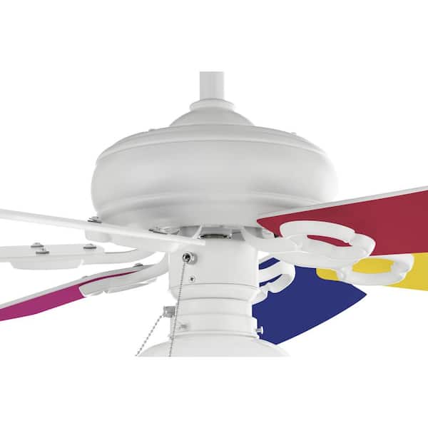 Minuet 36 in. White Ceiling Fan with Light Kit