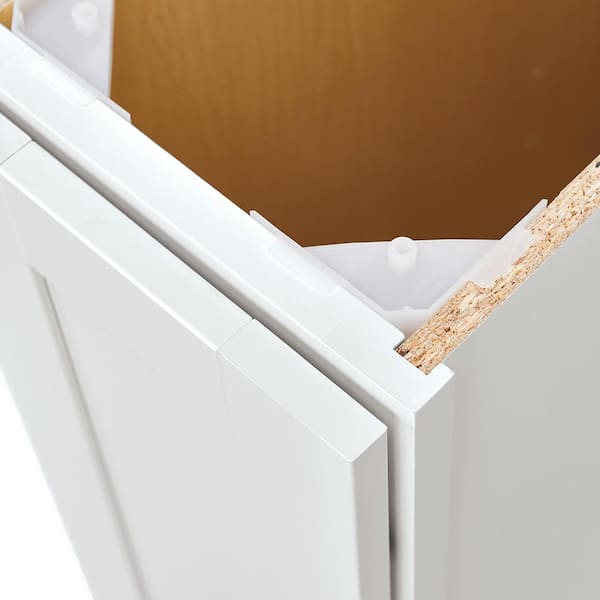 Westfield Feather White Shaker Stock Assembled Base Kitchen Cabinet (9 in. W x 23.75 in. D x 35 in. H)