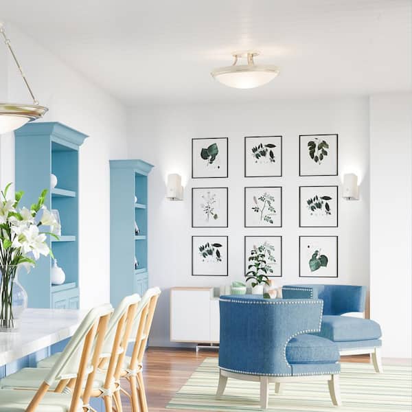 1-Light White Sconce and Switch