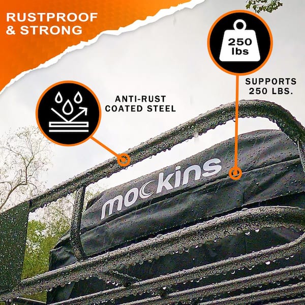250 lb. Roof Rack Basket with 16 CF Roof Bag - Roof Rack Cargo Basket Adjusts from 43-64 in. L x 39 in. W x 6 in. H