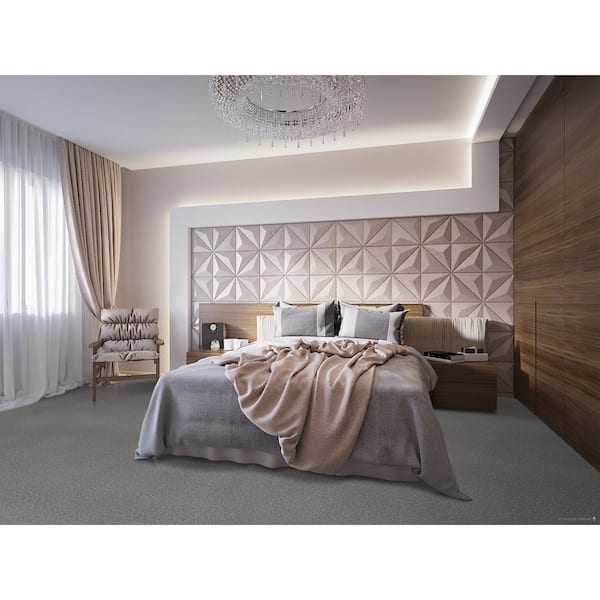 Lucky - Penny Charmed - Gray 40 oz. SD Polyester Texture Installed Carpet