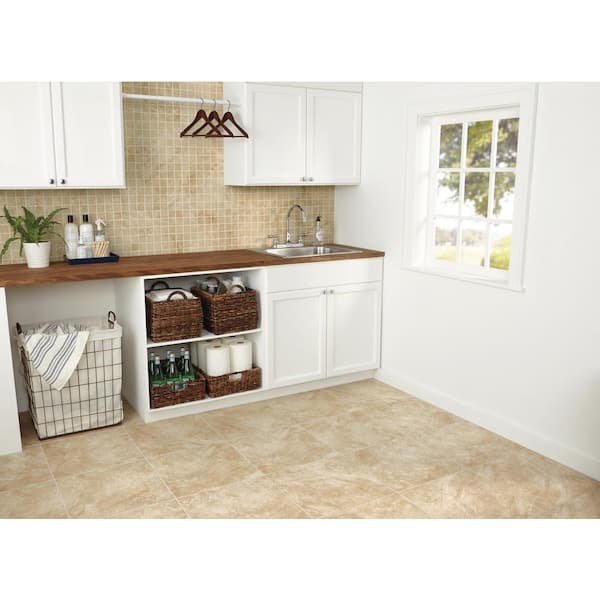 Portland Stone Beige 12 in. x 12 in. Glazed Ceramic Mosaic Tile (10 sq. ft./Case)