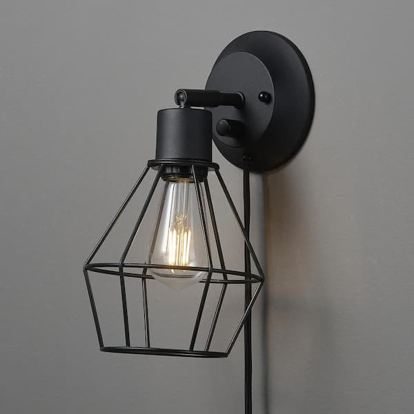 Bryson 1-Light Matte Black Wall Sconce