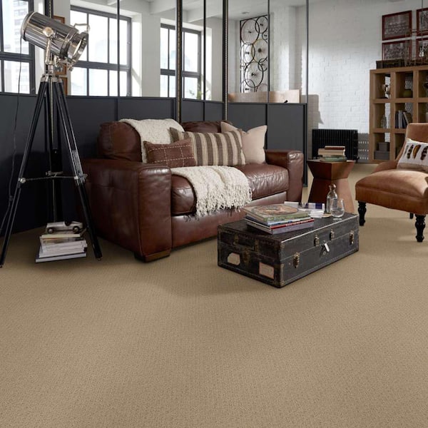 Crown - Antelope - Brown 42.1 oz. Nylon Pattern Installed Carpet