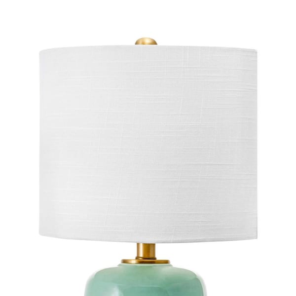 Bell 26 in. Green Traditional Table Lamp with Shade